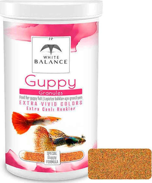 White Balance Guppy Granules 250 ml