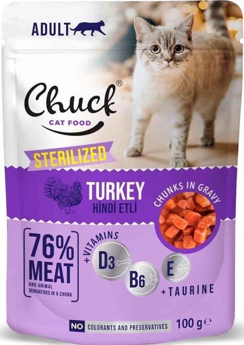Kısır Kedi Yaş Maması Hindi Etli 100 Gr