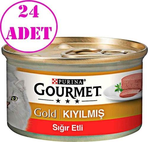 Gold Kıyılmış Sığır Etli Kedi Konserve 85 Gr 24 AD