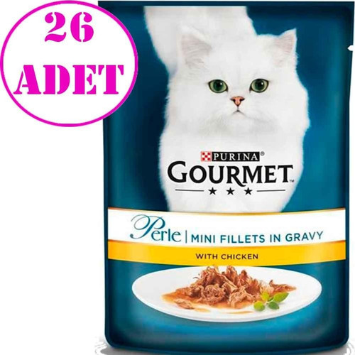 Perle Izgara Tavuklu Yaş Kedi Maması 85 gr 26 AD