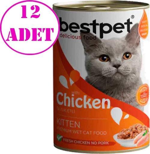 Tavuklu Yavru Kedi Konservesi 400gr 12 AD