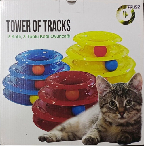 Tower Of Tracks 3 Katlı 3 Toplu Kedi Oyuncağı