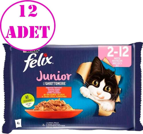 Junior Yavru Kedi Maması 4 x 85 Gr 12 AD