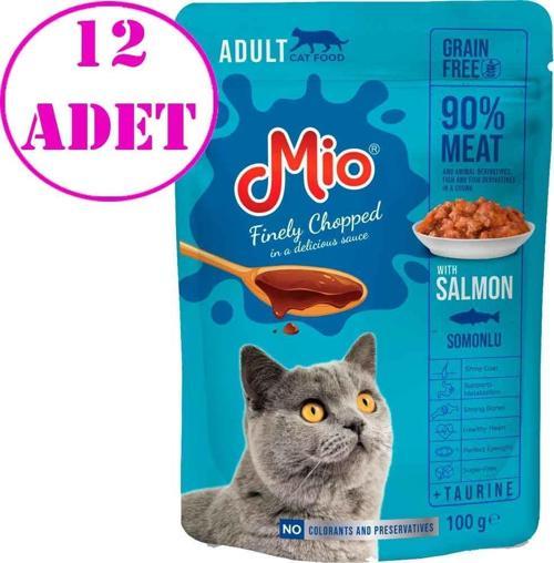 Kedi Yaş Mama Somonlu 100 Gr 12 AD