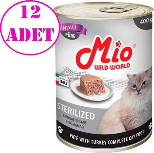 Kısırlaştırılmış Kedi Konservesi Hindi Etli Püre 400 Gr 12 AD