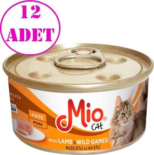 Kuzu Etli ve Av Hayvanlı Püre Kedi Konservesi 85 Gr 12 AD