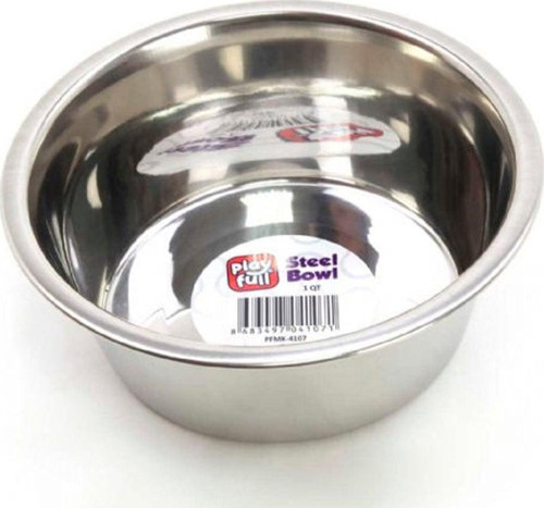 Derin Çelik Mama ve Su Kabı 1 QT PFMK-4107