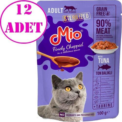 Sterilised Kedi Yaş Mama Tuna Etli 100 Gr 12 AD
