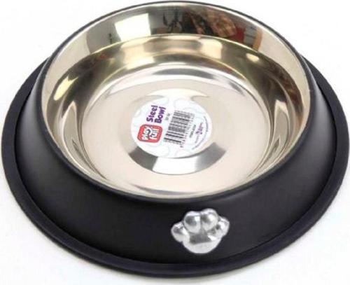 Pati Desenli Siyah Çelik Mama ve Su Kabı 32 Oz PFMK-4104