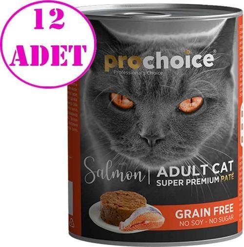 Adult Somonlu Kedi Konservesi Pate 400 Gr 12 AD