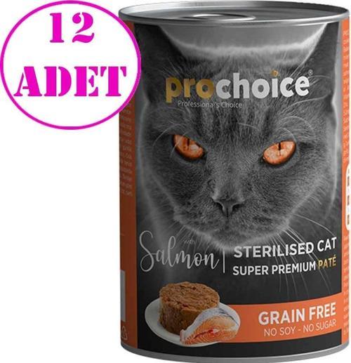 Sterilised Somonlu Kedi Konservesi Pate 400 Gr 12 AD