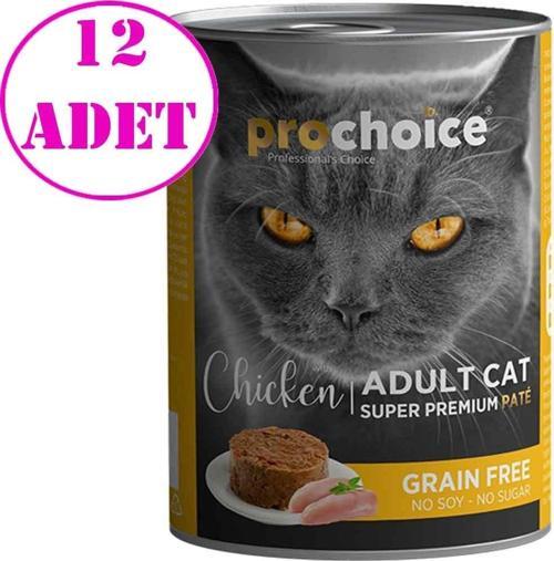 Tavuklu Kedi Konservesi Pate 400 Gr 12 AD