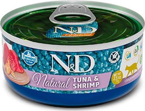Natural Ton Balıklı Ve Karidesli Yetişkin Kedi Konservesi 70 Gr