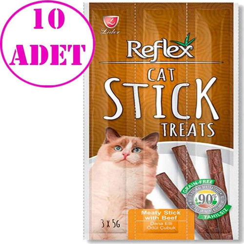 Biftekli Kedi Ödülü Çubuk 5 Gr 3 Lü 10 AD