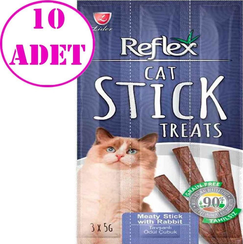 Tavşanlı Kedi Ödül Çubuğu 5 Gr 3 Lü 10 AD