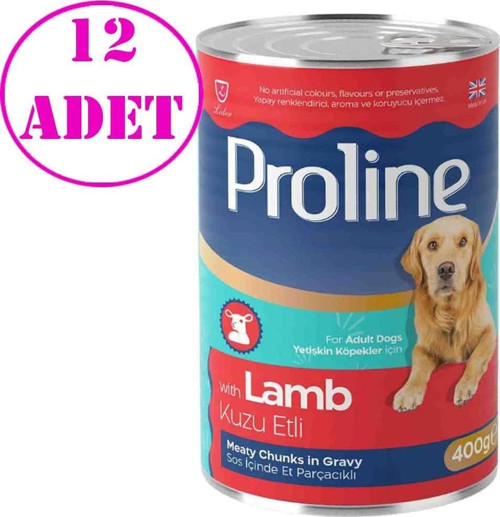 Pro Line Kuzu Etli Köpek Konserve Maması 400 Gr 12 AD