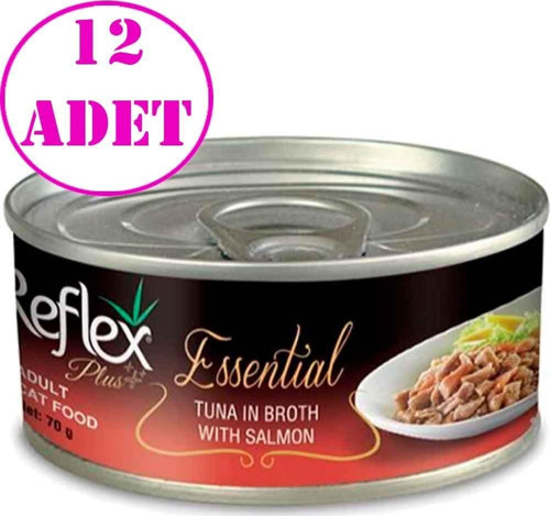 Essential Ton Balıklı ve Somonlu Yetişkin Kedi Konservesi 70 Gr 12 AD