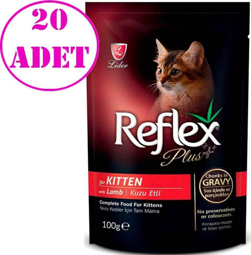 Parça Etli Kuzulu Yavru Kedi Konservesi 100 Gr 20 AD
