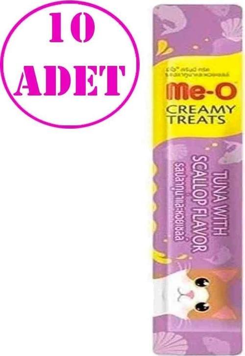 MeO Ton Balıklı ve Deniz Taraklı Kremalı Kedi Ödül Maması Tekli 15 Gr 10 AD