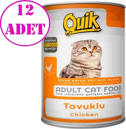 Kedi Konservesi Tavuklu 415 gr 12 AD