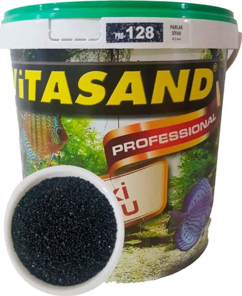 Parlak Siyah Akvaryum Kumu 2 Mm 20 Kg