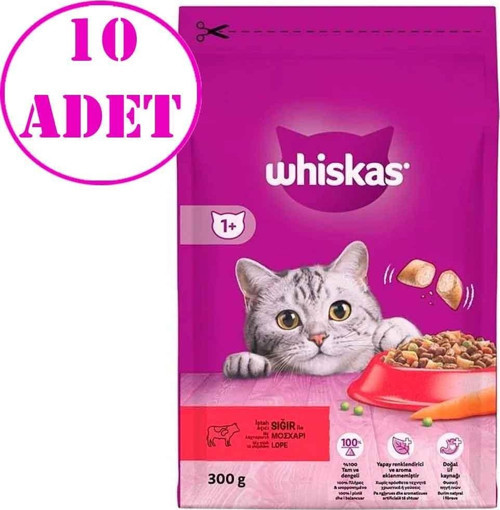 Biftekli Havuçlu Kuru Kedi Maması 300 gr 10 AD