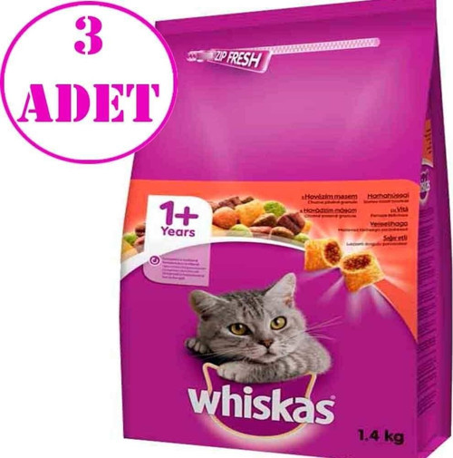 Sığır Etli Kedi Maması 1,4 kg 3 AD