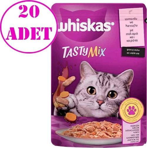 Tasty Mix Somonlu Havuçlu Kedi Maması 85 Gr 20 AD
