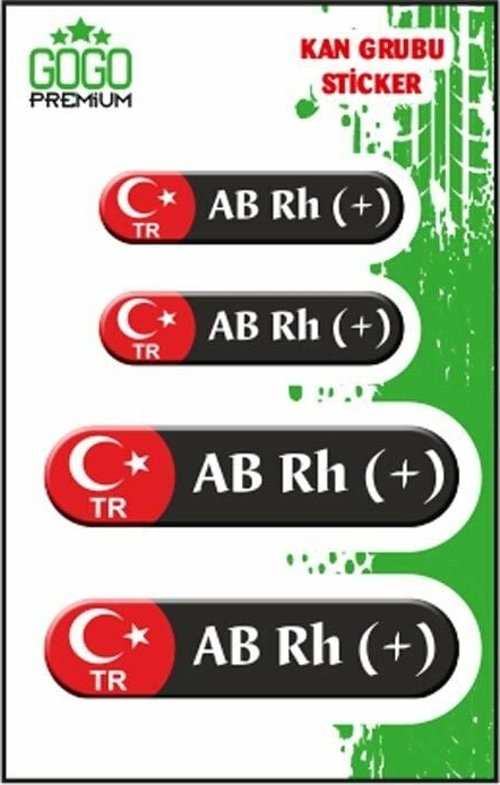 Kan Grubu Siyah Dörtlü Damla Etiket Iıı Ab Rh(+)