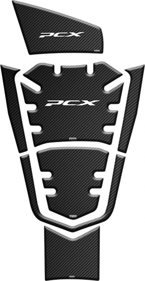 Tank Pad 007 Siyah-karbon 7 Parça Honda Pcx 125 & 2021-2023