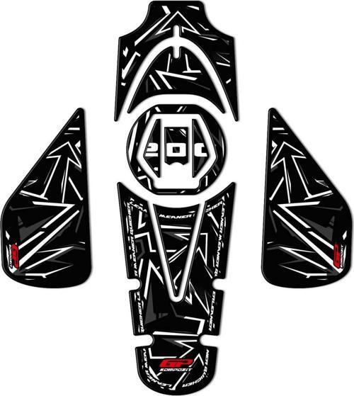 Tank Pad Set Gri Bajaj Pulsar Ns 200 2011-2024