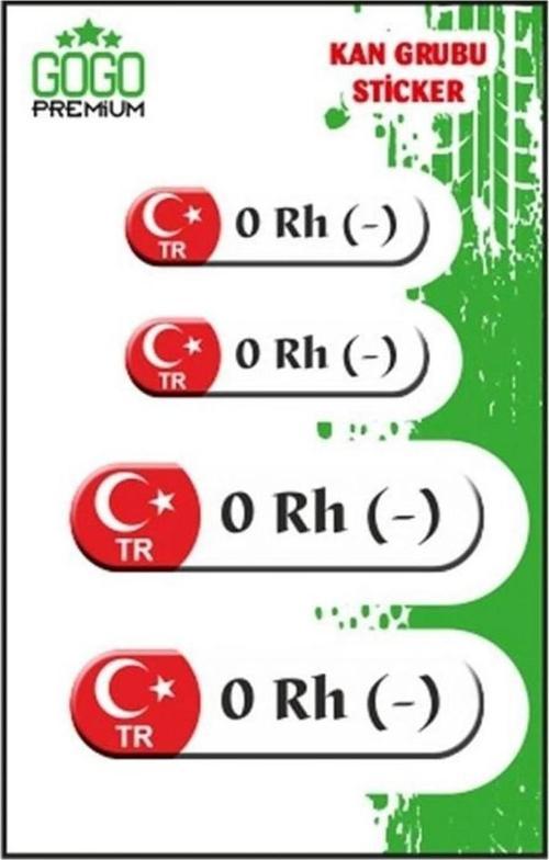 Kan Grubu 0 Rh(-)  Damla Etiket Beyaz