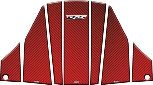Tank Pad Seti 001 7 Parça Kırmızı-siyah Karbon Desenli Honda Dıo 110