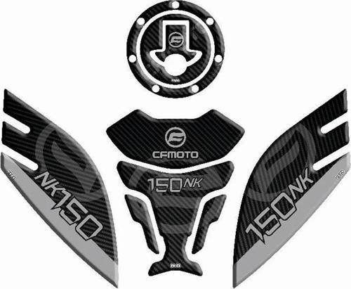 Tank Pad Seti 001 Siyah-gri-karbon Cf Moto 150nk 2016-2023