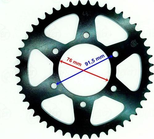 Arka Dişli 48t İç 76mm 6 Delik Yamaha Mt-125 ( 2015-2017 ) Yzf-r125 ( 2008-2015 ) 428 Zi