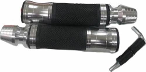 Motospartan Elcik Takımı Lüks Topuzlu 22mm Gümüş