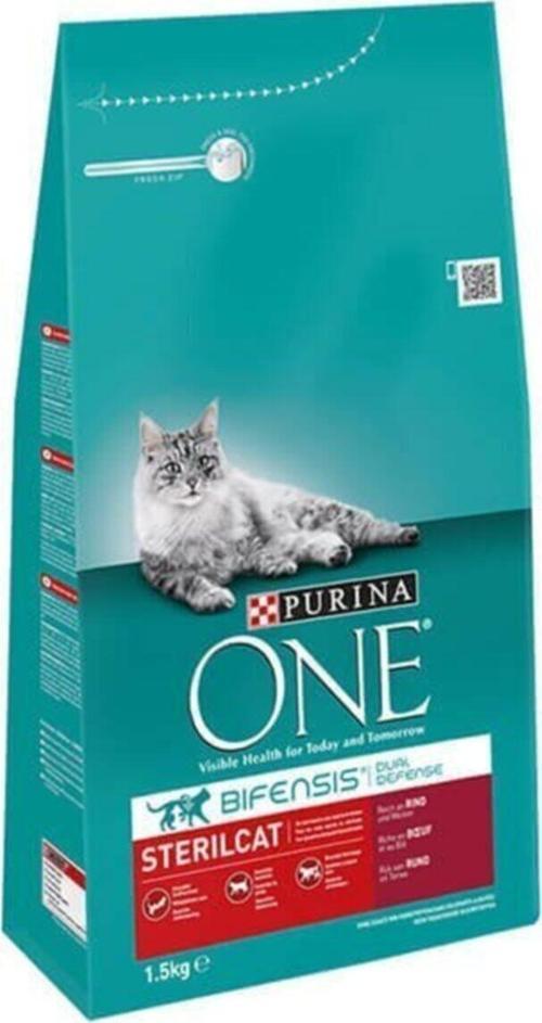 One Sterilised Sığır Etli Kısırlaştırılmış Kedi Maması 1.5 Kg X 2 Adet