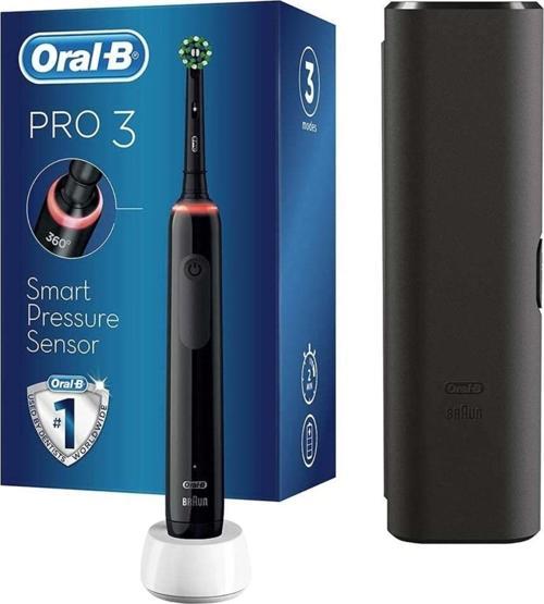Pro3-3500 Şarj Edilebilir Diş Fırçası Siyah (Seyahat Kabı Hediyeli