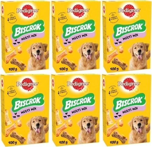 Biscrok Multi Mix Köpek Ödül Bisküvisi 500 Gr X 6 Adet