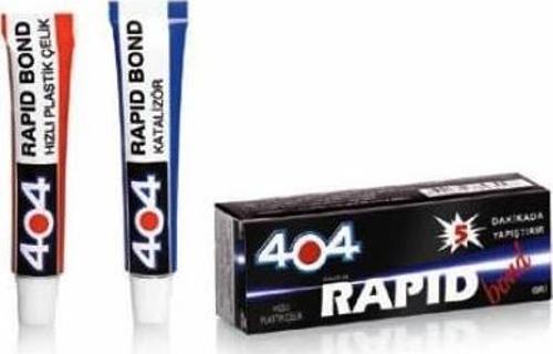 404 Plastik Çelik Rapid Bond Hızlı Yapıştırıcı 16gr - Şeffaf