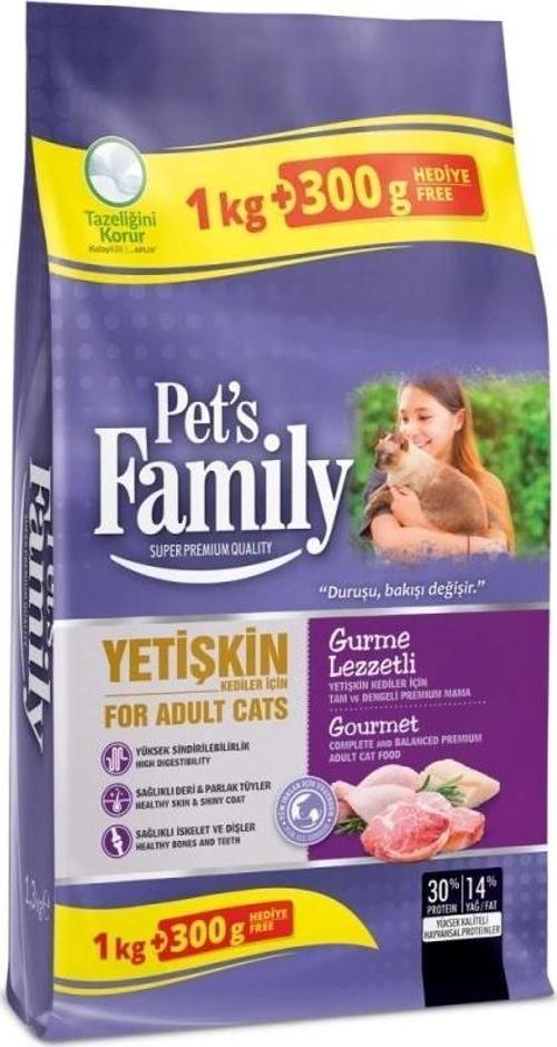 Pet's Family 1000+300  Gr Kedi Maması Gurme