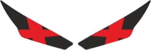 R250 2023 - 2024 Uyumlu Far Sticker X Kırmızı