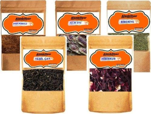 Detoks Çayı 5'Li Set ; Yeşil Çay - Hibiskus - Biberiye - Mısır Püskülü - Açlık Otu