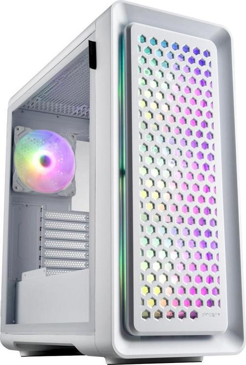 CUT593P White E-ATX 4x140mm ARGB Fan Temperli Cam USB 3.0 Mesh ATX Mid-Tower Gaming (Oyuncu) Kasa