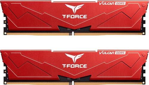 T-Force Vulcan 32GB (2x16GB) DDR5 6400MHz CL40 Kırmızı Gaming Ram (FLRD532G6400HC40BDC01)