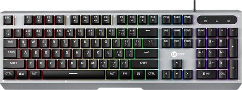 Lecoo KB121 Rainbow Mekanik Hisli Membran  Türkçe Q Gri Gaming (Oyuncu) Klavye