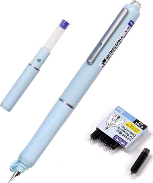 WRITECH W-784 BASMALI DOLMA KALEM MAVİ GÖVDE - BLİSTER