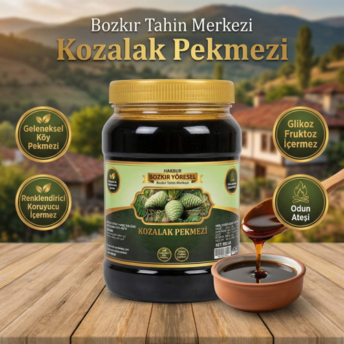 Tahin Merkezi Çam Kozalağı Köy Pekmezi 950 Gr (Doğal)