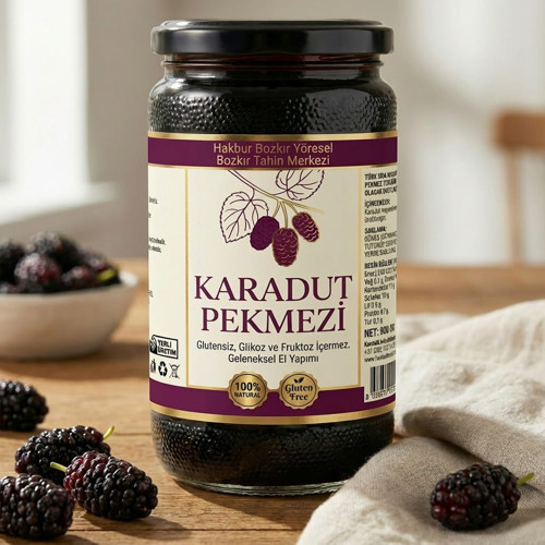 Tahin Merkezi Karadut Köy Pekmezi 950 Gr (Doğal&Katkısız)
