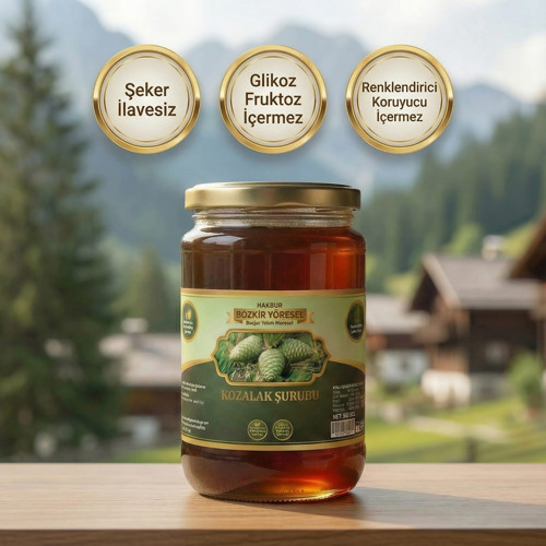 Tahin Merkezi Kozalak Şurubu 650 Ml (Katkısız&Şekersiz)
